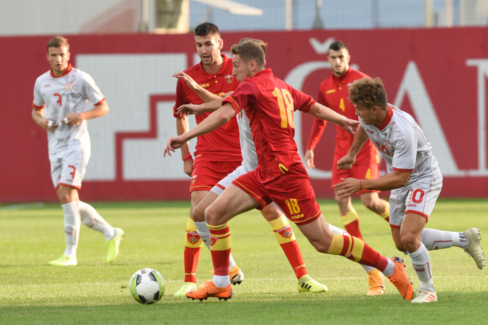 Sa meča Crna Gora - Sjeverna Makedonija, Foto: Savo Prelević