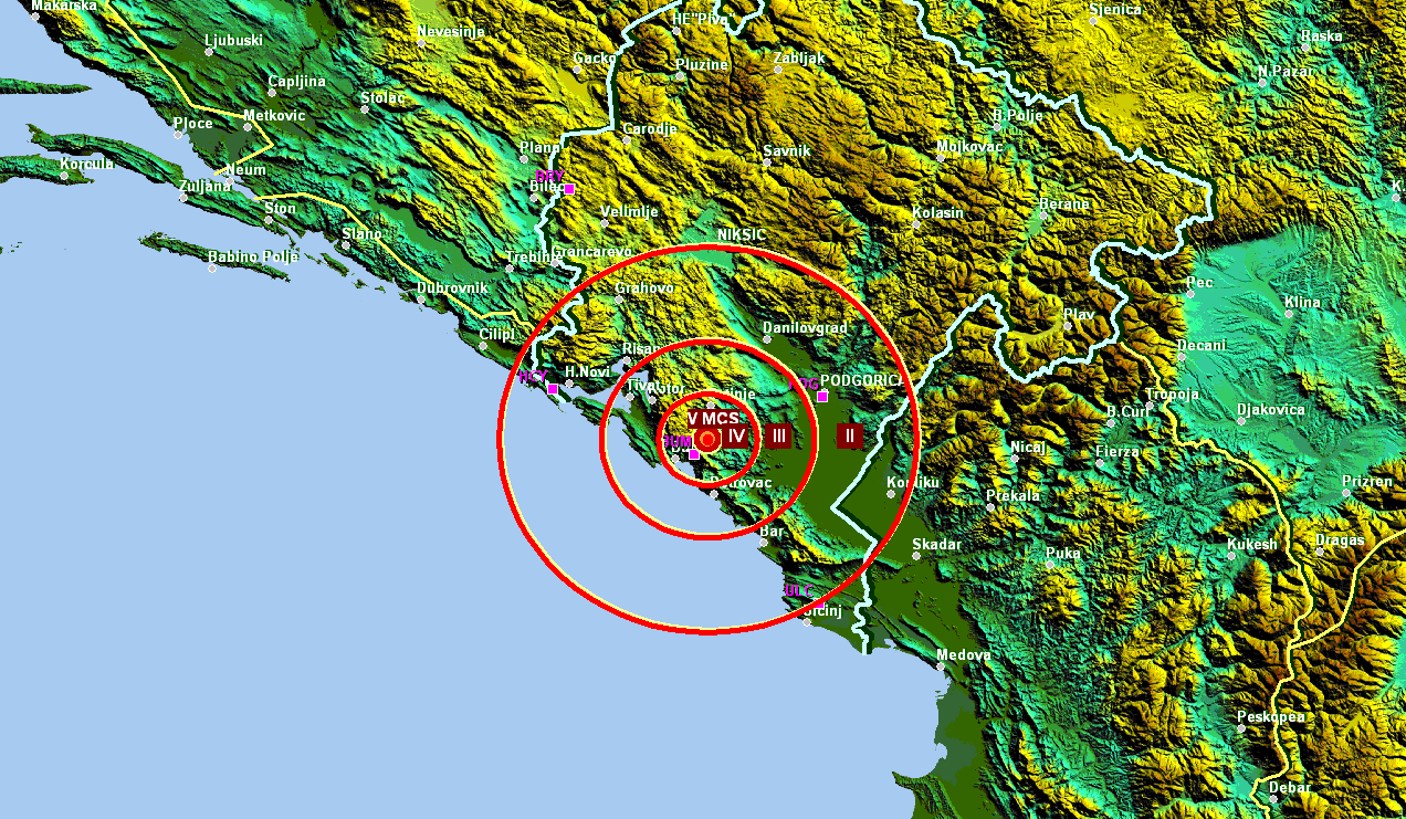 Žarište zemljotresa locirano na dubini od 7 km, Foto: Seismo.co.me