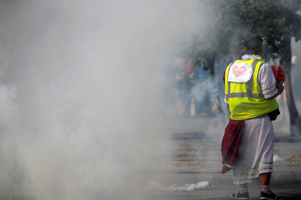 Sa jednog od ranijih protesta "Žutih prsluka", Foto: Reuters