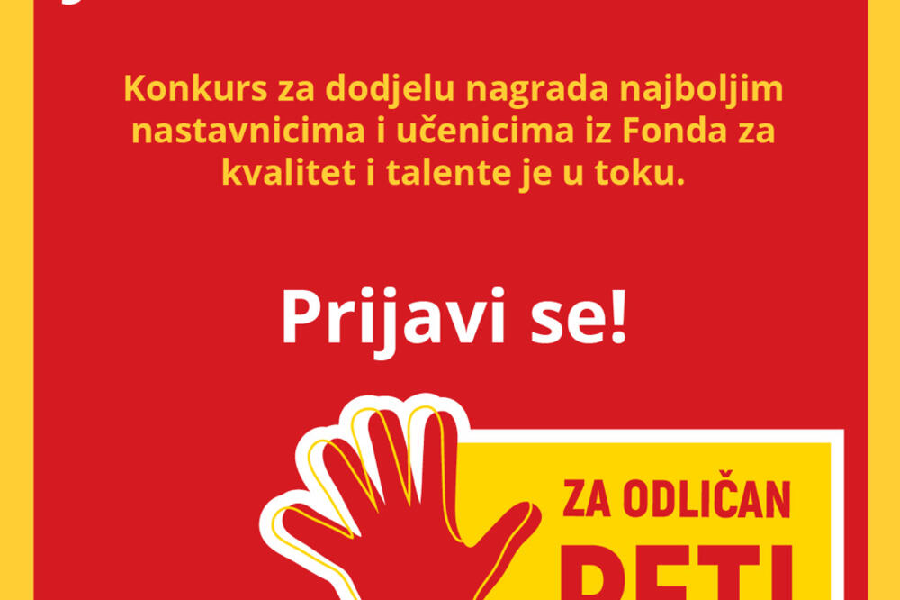 Kampanja "Za odličan pet", Foto: Ministarstvo prosvjete