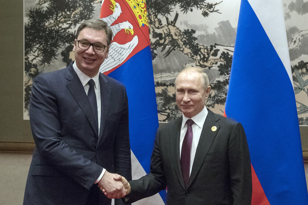 Sa jednog od susreta predsjednika Srbije Aleksandra Vučića i predsjednika Rusije Vladimira Putina, Foto: BETA/AP