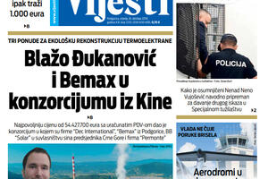 Naslovna strana "Vijesti" za 16. oktobar 2019. godine