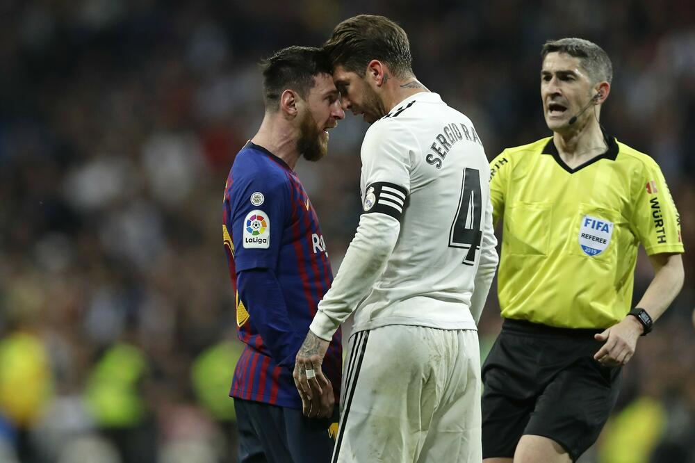 Čekaće se novi obračun kapitena: Lionel Mesi i Serhio Ramos na utakmici u Madridu 2. marta, Foto: Beta/AP