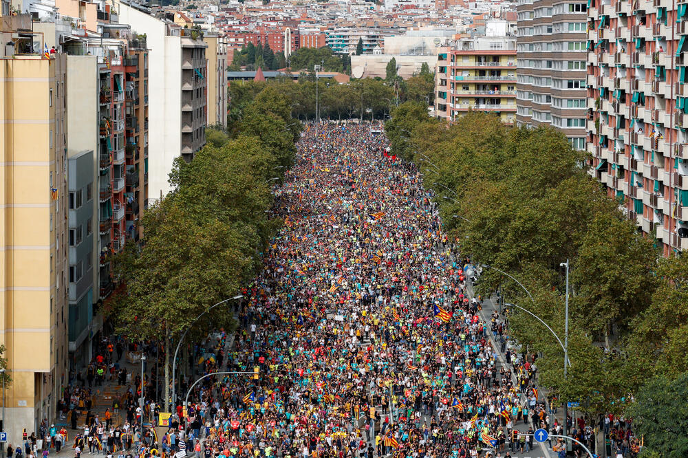 Štrajk u Barseloni: Na hiljade demonstranata blokrialo glavni grad Katalonije, Foto: Reuters