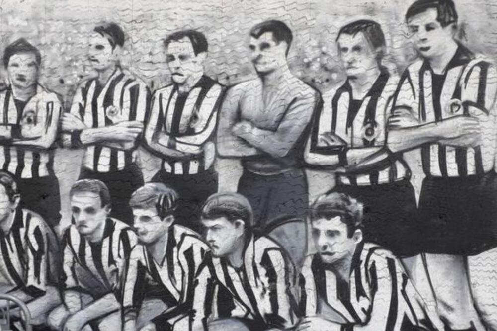 Mural na stadionu Partizana posvećen generaciji iz 1966., Foto: BBC na srpskom