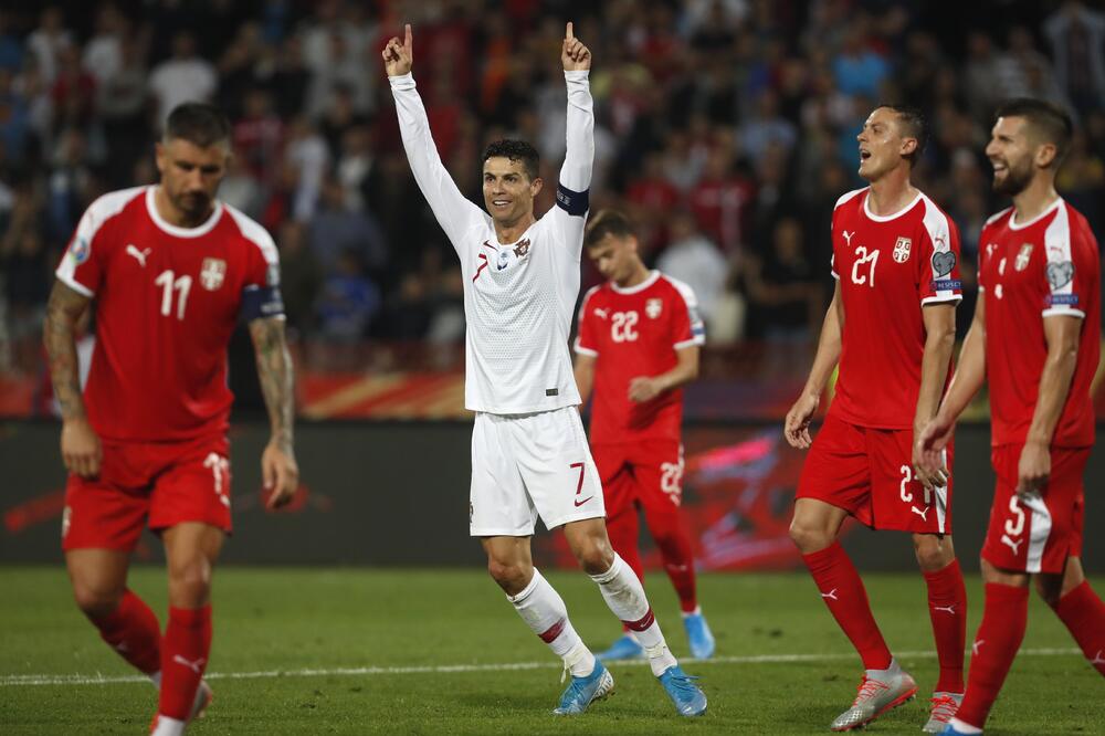 Sa utakmice Srbija - Portugal, Foto: AP