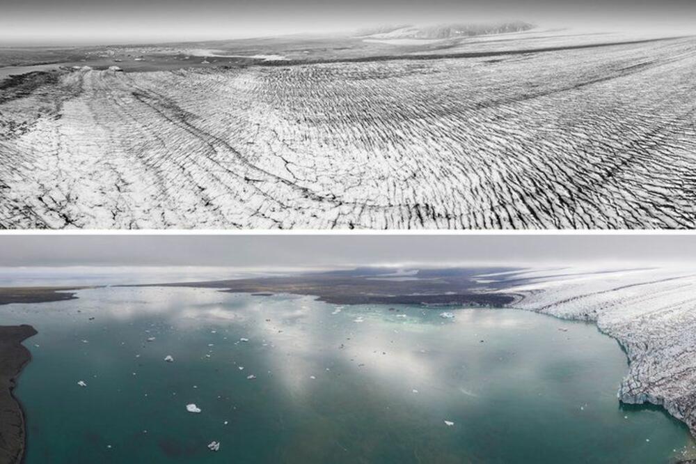 Fotografije glečera iz 1989. i 2019. pokazuju koliko je zaista leda nestalo, Foto: DRŽAVNO ISTRAŽIVANJE LEDA ISLANDA/KJARAN BAKSTER