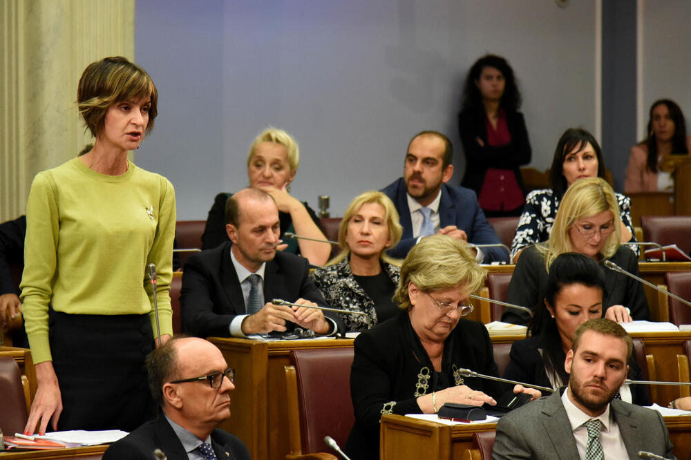 Marta Šćepanović tražila skidanje interpelacije sa dnevnog reda: Sa sjednice Skupštine, Foto: Boris Pejović