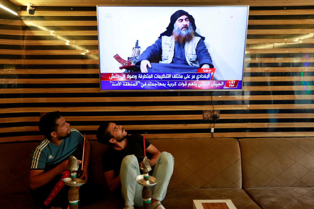 Vijest o smrti Al-Bagdadija na televiziji, Foto: Reuters