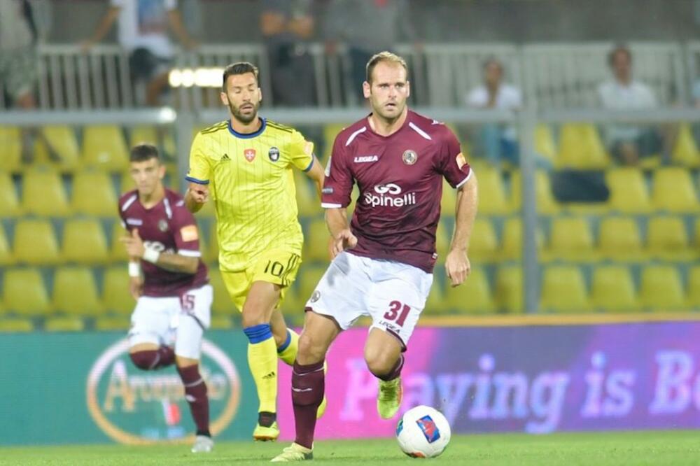 Raičević na meču sa Pizom, Foto: Livornocalcio.it