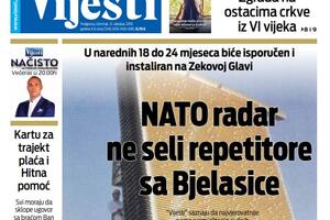 Naslovna strana "Vijesti" za 31. oktobar 2019.