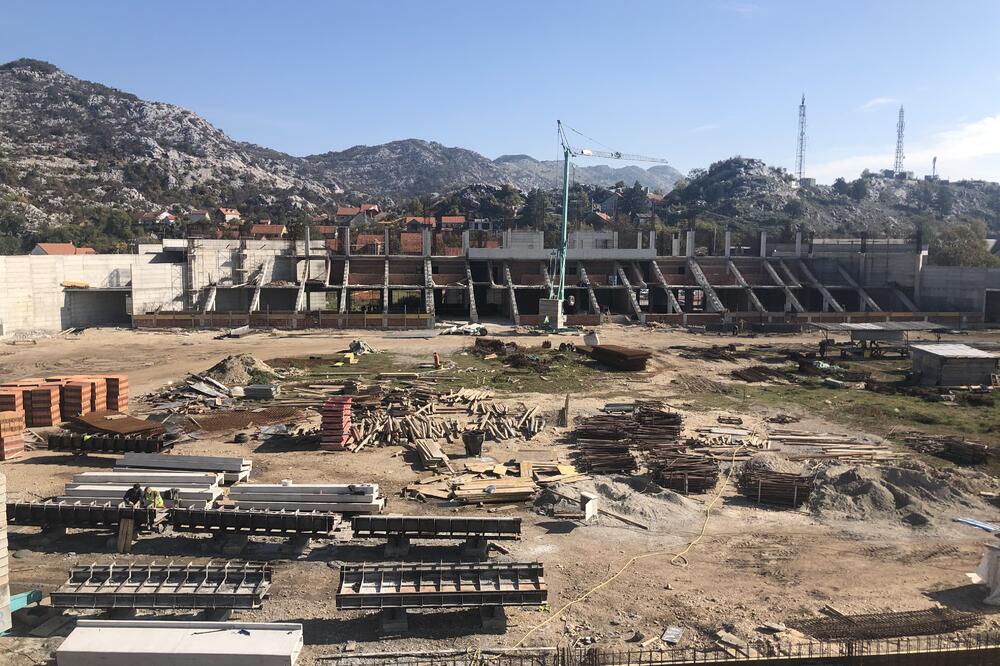 Gradilište stadiona "Sveti Petar Cetinjski" u izgradnji, Foto: Danilo Mitrović