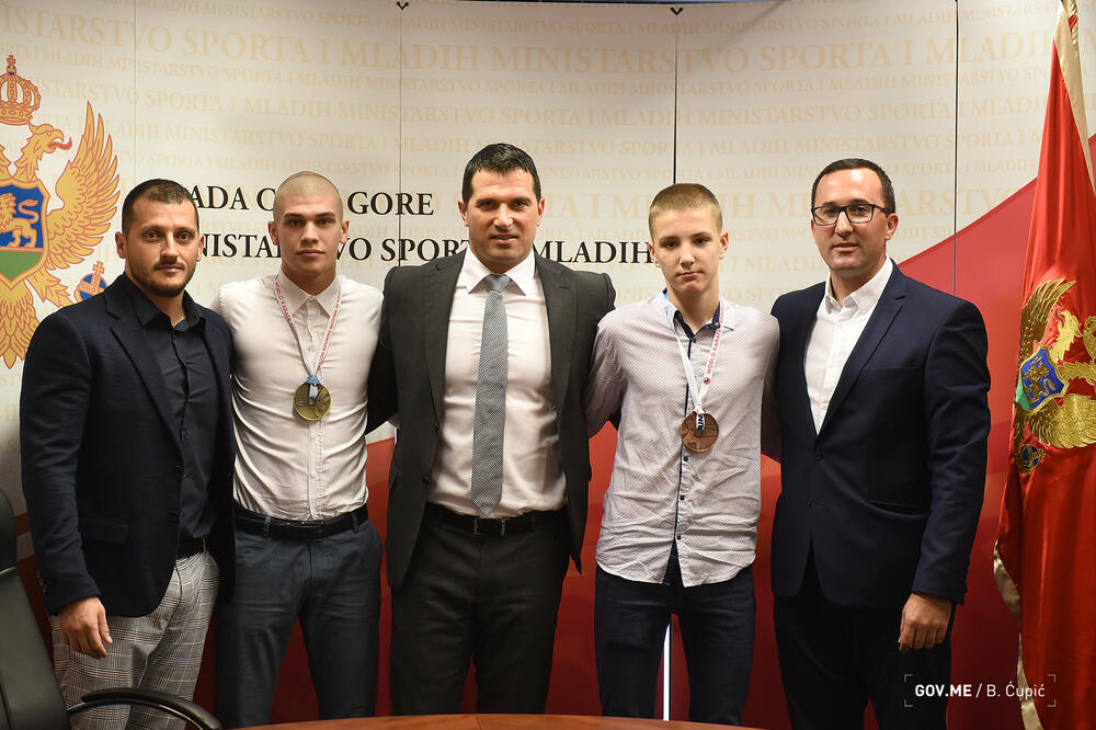 Karatisti na prijemu, Foto: Vlada Crne Gore