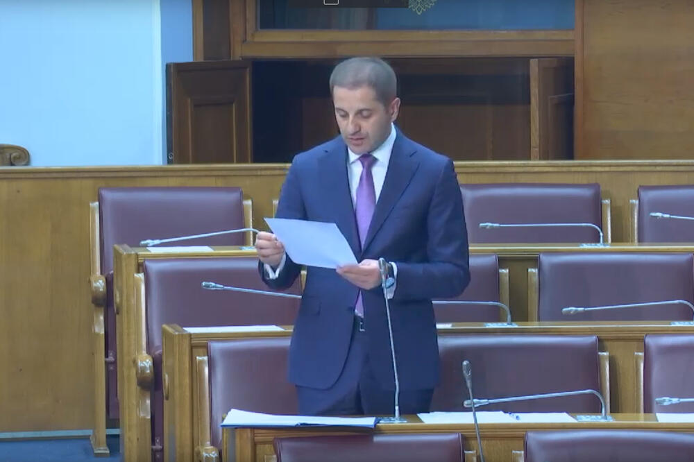 Šehović u Skupštini, Foto: Screenshot/YouTube/Skuština Crne Gore