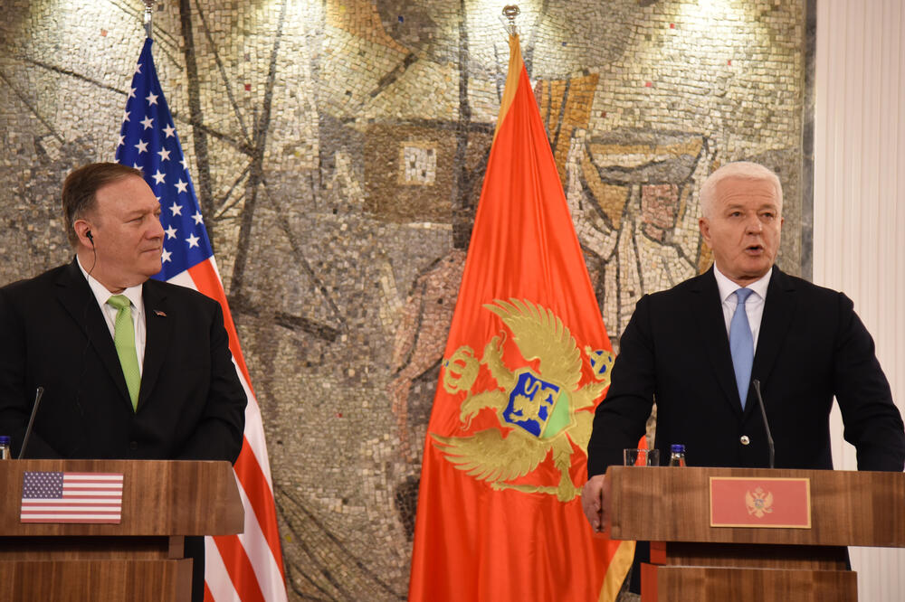 Majk Pompeo i premijer Crne Gore Duško Marković, Foto: Savo Prelević