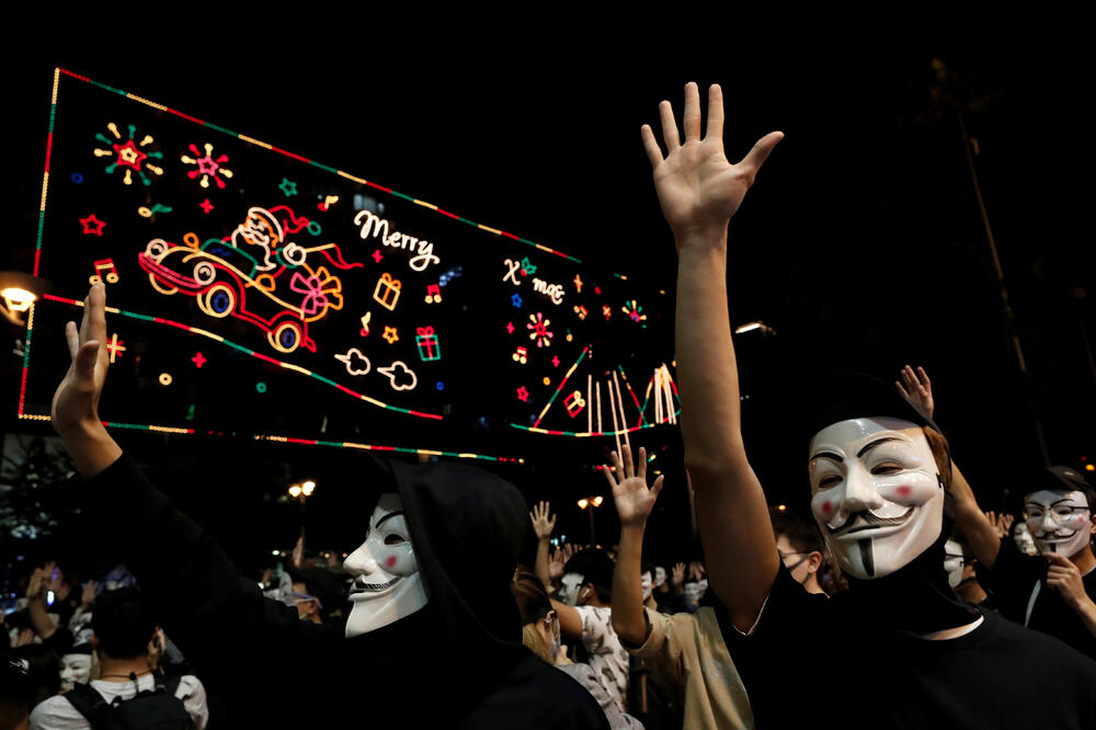 Detalj sa demonstracija u Hong Kongu, Foto: Reuters