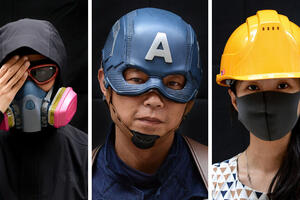 Hongkong: Protest pod maskama u fotografijama