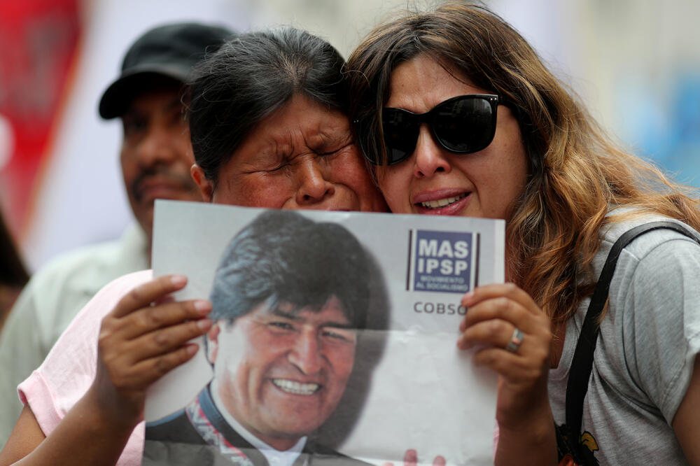 Moralesove pristalice nakon što je podnio ostavku, Foto: Reuters