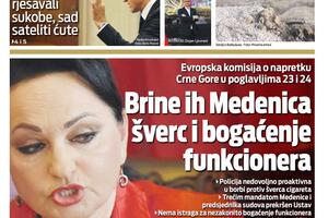 Naslovna strana "Vijesti" za 15. novembar 2019.