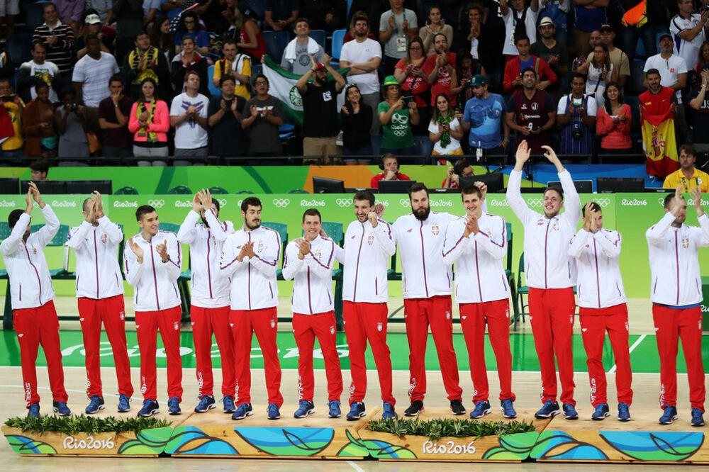 Reprezentacija Srbije na postolju na Olimpijadi u Riju, Foto: Twitter