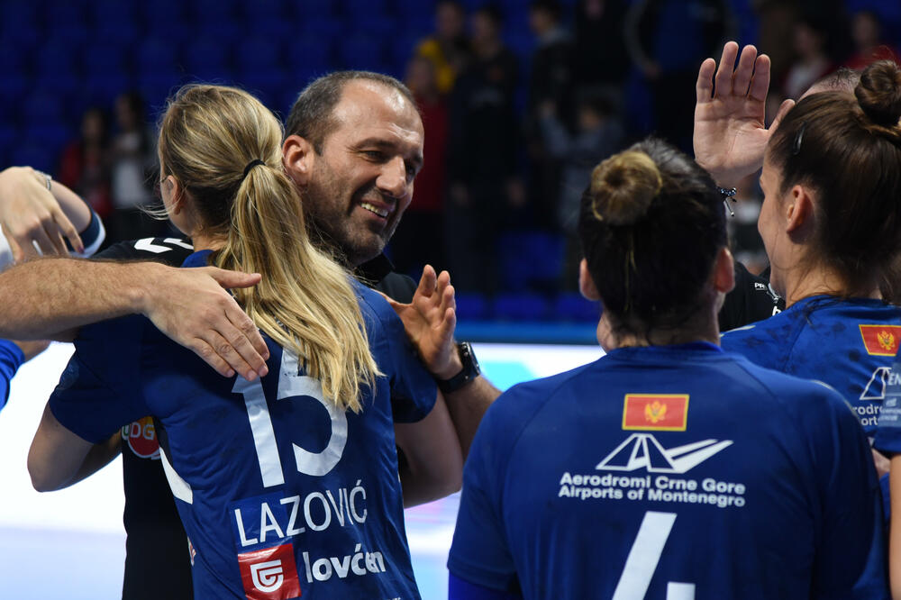 Dragan Adžić i Barbara Lazović nakon utakmice sa Bitighajmom, Foto: Luka Zeković