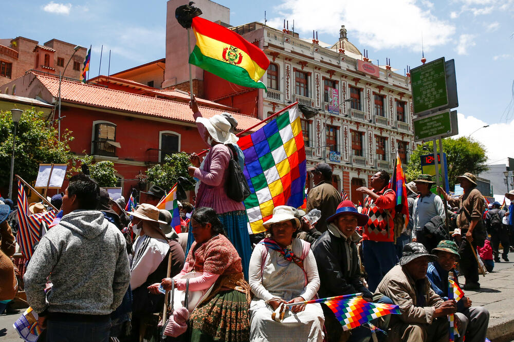 Pristalice Eva Moralesa protestuju u La Pazu, Foto: Reuters