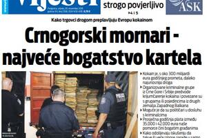 Naslovna strana "Vijesti" za 20. novembar 2019. godine