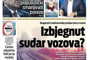 Naslovna strana "Vijesti" za 21. novembar 2019.