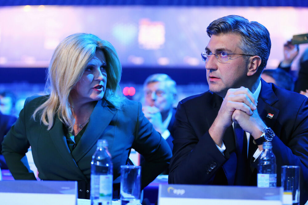 Grabar Kitarović sa Plenkovićem na Kongresu, Foto: Reuters, Reuters