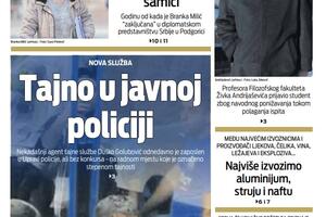 Naslovna strana "Vijesti" za 23. novembar 2019.