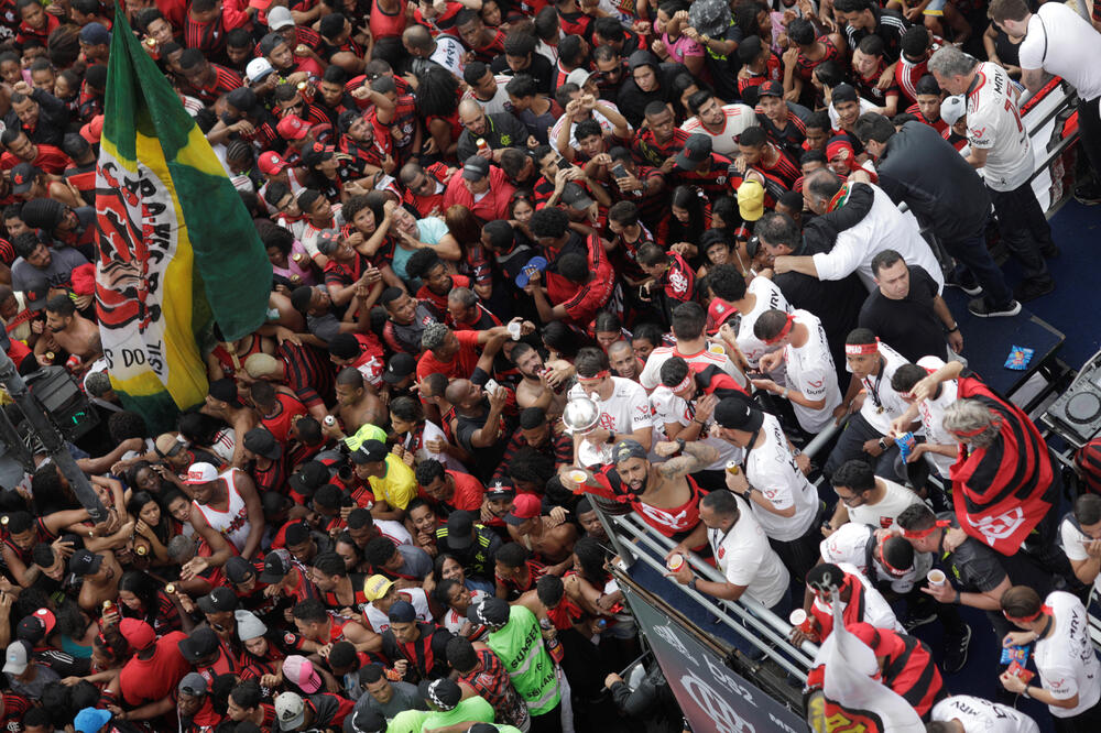 Navijači Flamenga slave titulu, Foto: Reuters