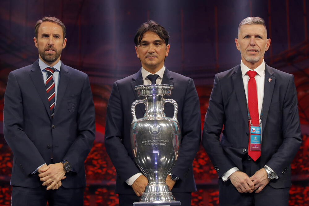 Sautgejt, Dalić i češki selektor Šilhavi, Foto: AP