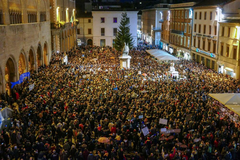 Sa jednog od protesta u Italiji, Foto: Beta-AP