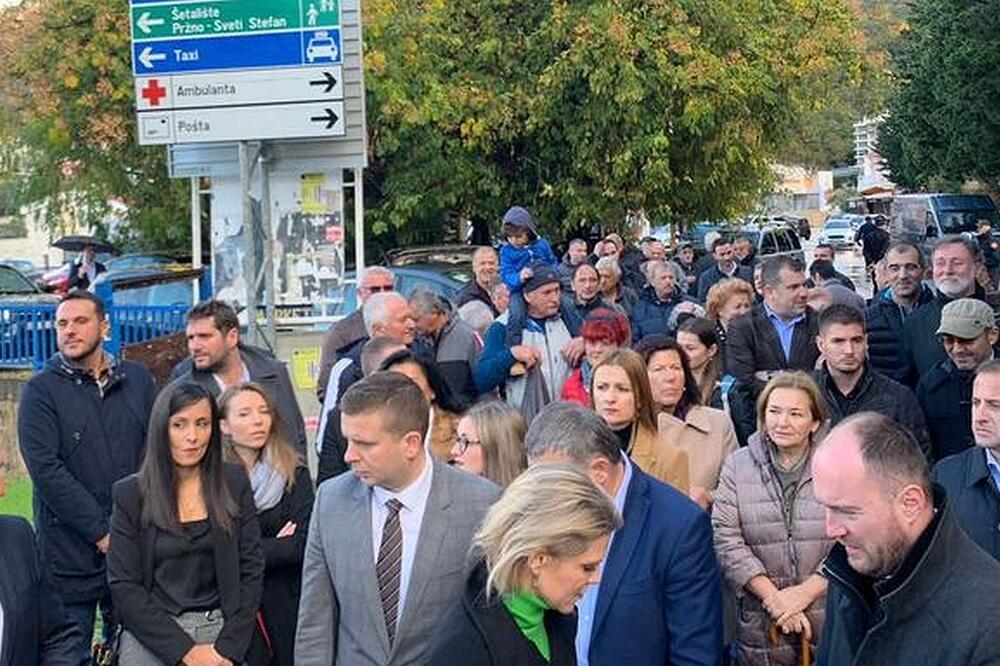 Carević na protestu u Miločerskom parku, Foto: Vuk Lajović