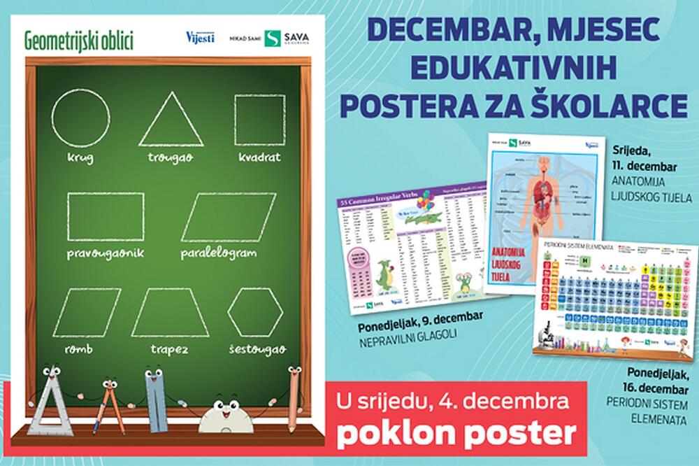 Decembar, mjesec edukativnih postera