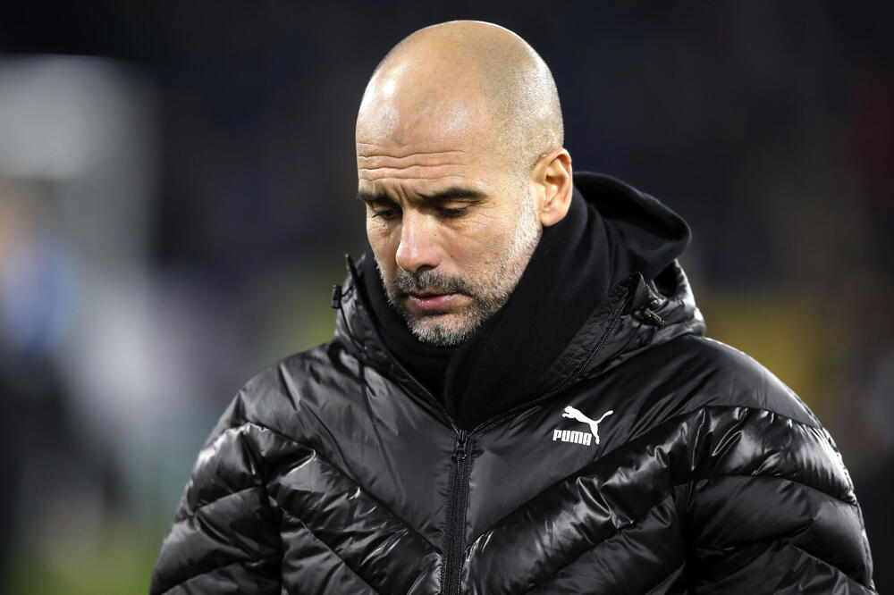 Gvardiola sinoć na "Tarf muru", Foto: Beta-AP