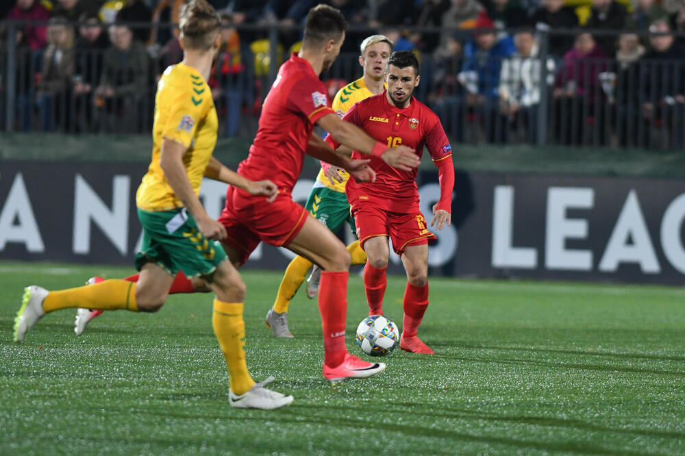 Sa meča Litvanija - Crna Gora (1:4) u Ligi nacija, Foto: Savo Prelević