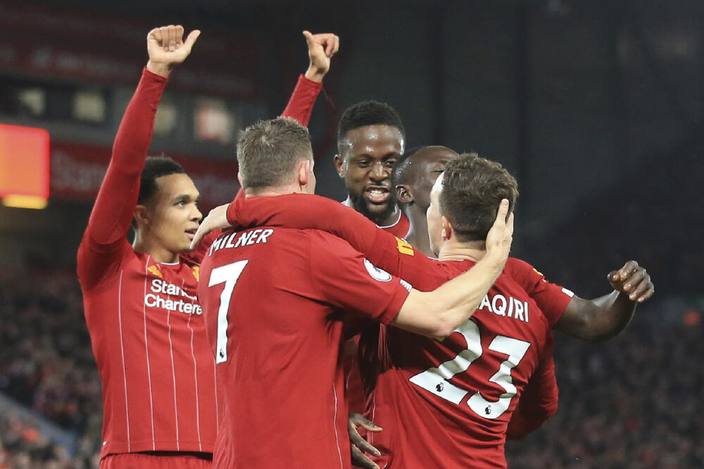 Fudbaleri Liverpula, Foto: AP