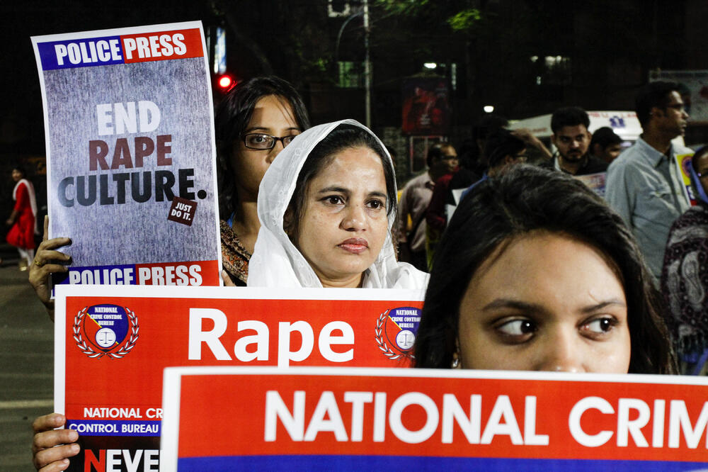 Sa jednog od protesta protiv silovanja u Indiji, Foto: BETA/AP