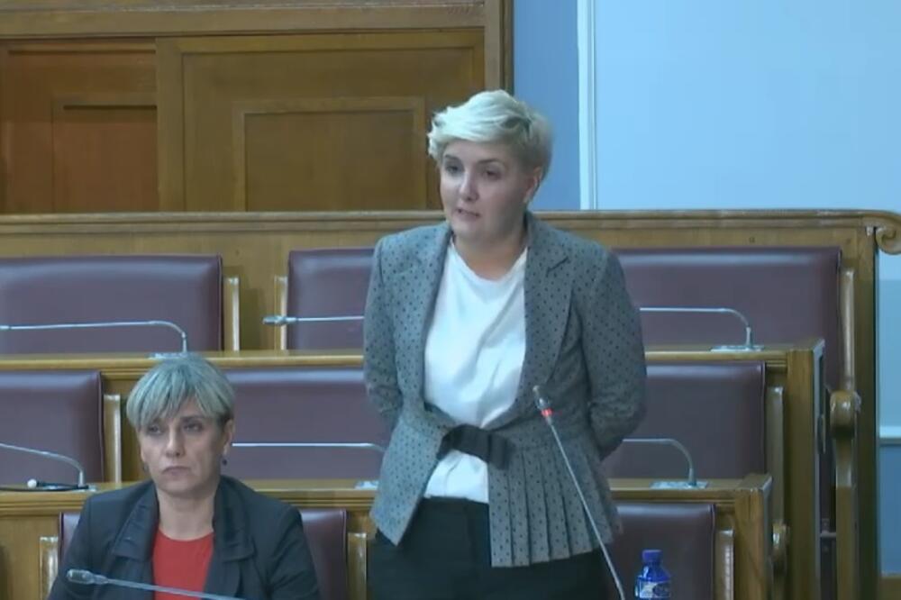 Dragica Sekulić danas u Skupštini, Foto: Youtube/screenshot