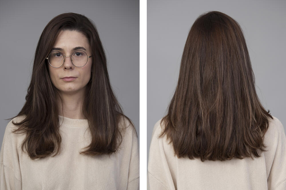 “Looking”, Teodora Nikcević, dvostrana fotografija, 2019., Foto: Dejan Kalezić