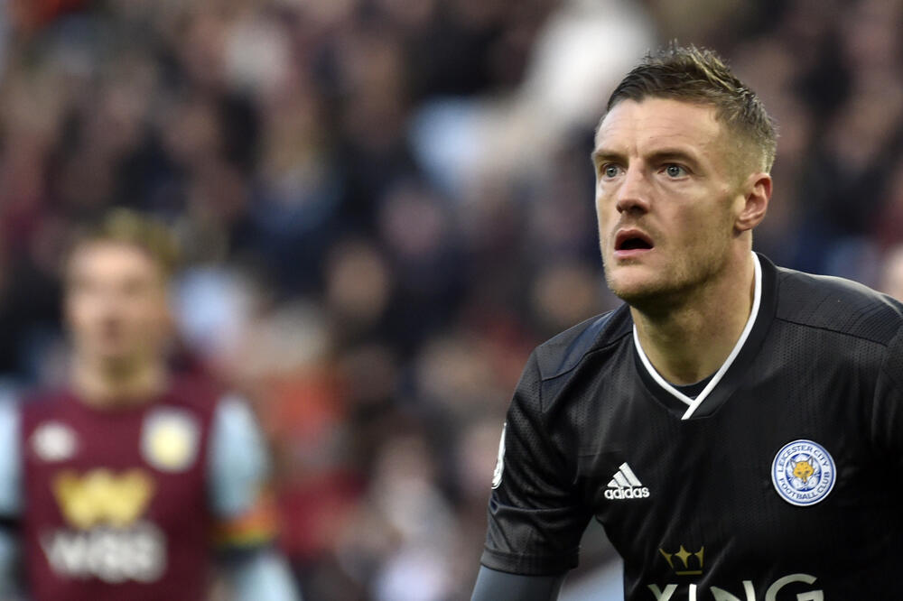 Vardi na današnjem meču sa Aston Vilom, Foto: Beta-AP, Beta-AP