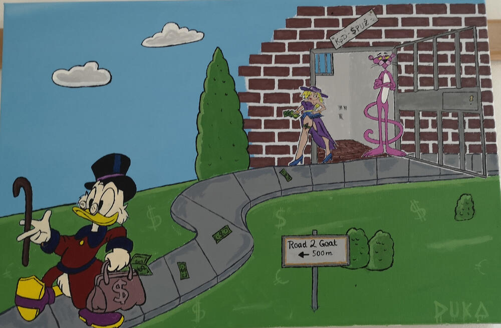 U Upravi za izvršenje krivičnih sankcija otvorena je izložba slika čiji su autori sedam osuđenika - Dejan Obradović, Goran Vešović, Goran Vešović, Dragan Kovačina, Mihajlo Grgurović, Dragutin Jelić, Mitar Knežević, Samir Beriša i Stefan Milojković.Oni su posljednjih šest mjeseci stvarali umjetnička djela pod mentorstvom književnice, slikarke i nekadašnje osuđenice Olivere Ćirković.