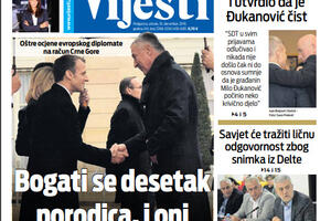 Naslovna strana "Vijesti" za 10. decembar