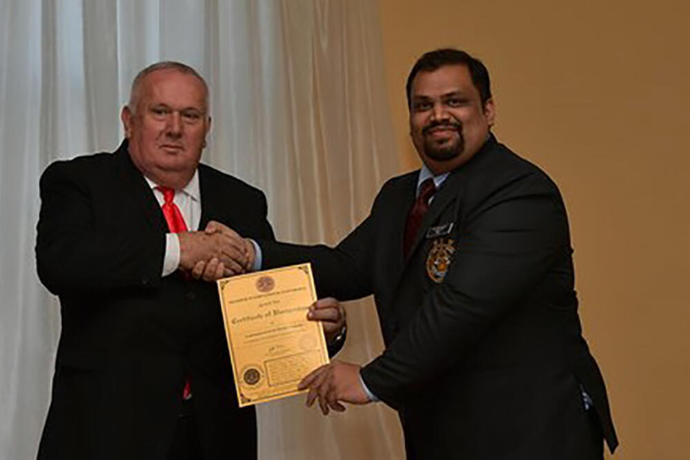 Vučković i rektor Pallathadka, Foto: Skala radio