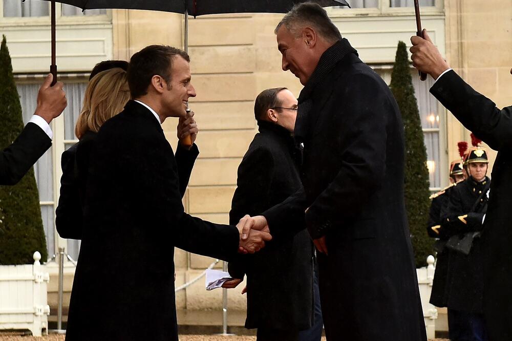 Makron i Đukanović prilikom susreta u Parizu u novembru 2018., Foto: Arhiva Vijesti