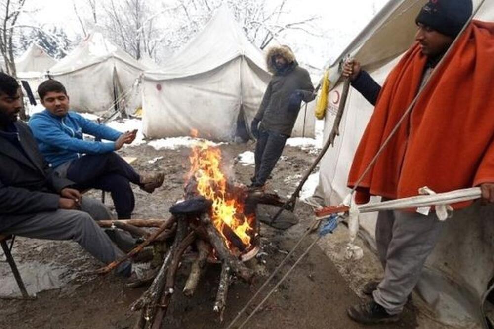 Migranti u kampu, Foto: EPA