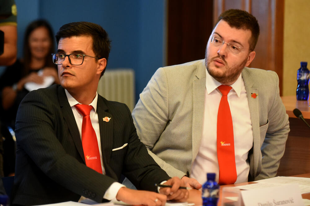 Šaranović i Koprivica, sa ranije sjednice Odbora, Foto: Boris Pejović