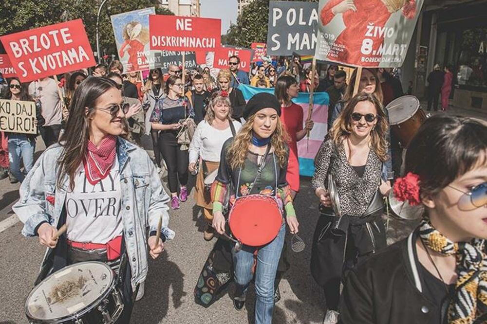 Sa prethodnog osmomartovskog marša u Podgorici, Foto: Centar za ženska prava