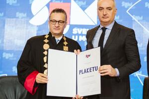 Rektoru UCG Nikoliću uručena plaketa Sveučilišta u Mostaru